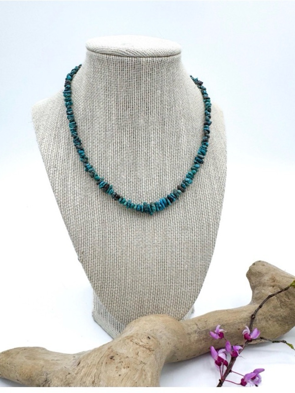 Native American Beaded Turquoise Necklace, 17 Inches, NEW. - Picture 2 of 4